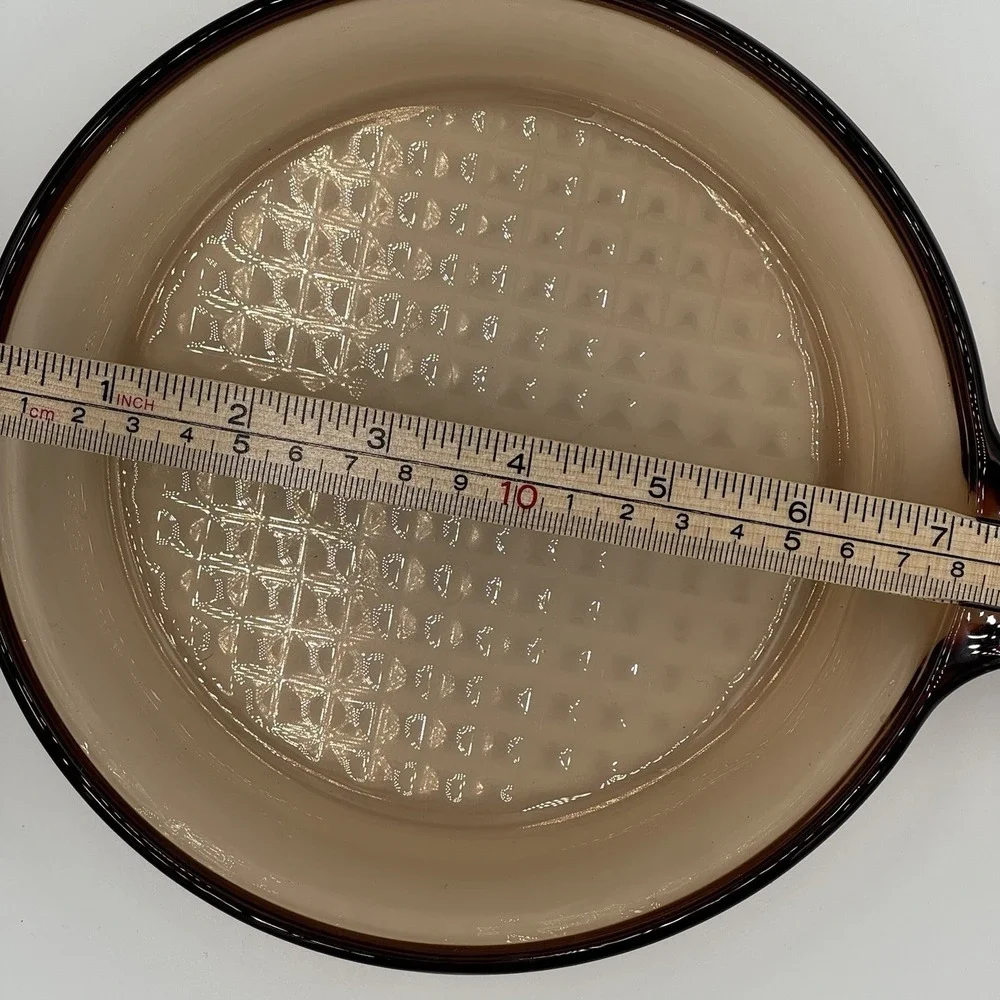 Vision‎ Corning Glass Fry Pan Waffle Base Amber 7